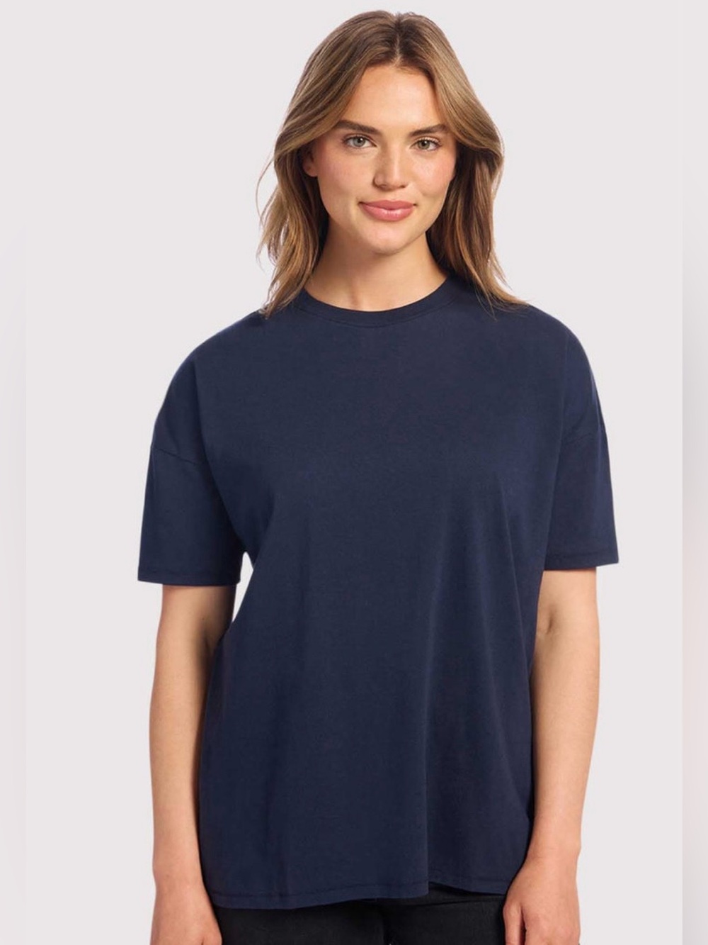Nuuds Oversized Soft Cotton Washed Navy Tee